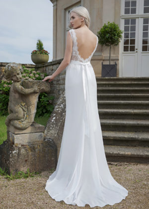 Langes Standesamtkleid ivory Kollektion 2020 A7205 2 bei Marinette Brautmoden in Dortmund