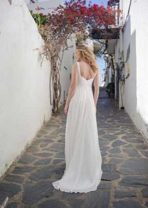 Langes Umstandskleid ivory Kollektion 2020 A7220 4 bei Marinette Brautmoden in Dortmund