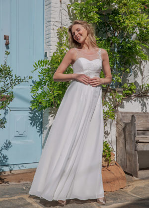 Langes Umstandskleid ivory Kollektion 2020 A7221l 2 bei Marinette Brautmoden in Dortmund