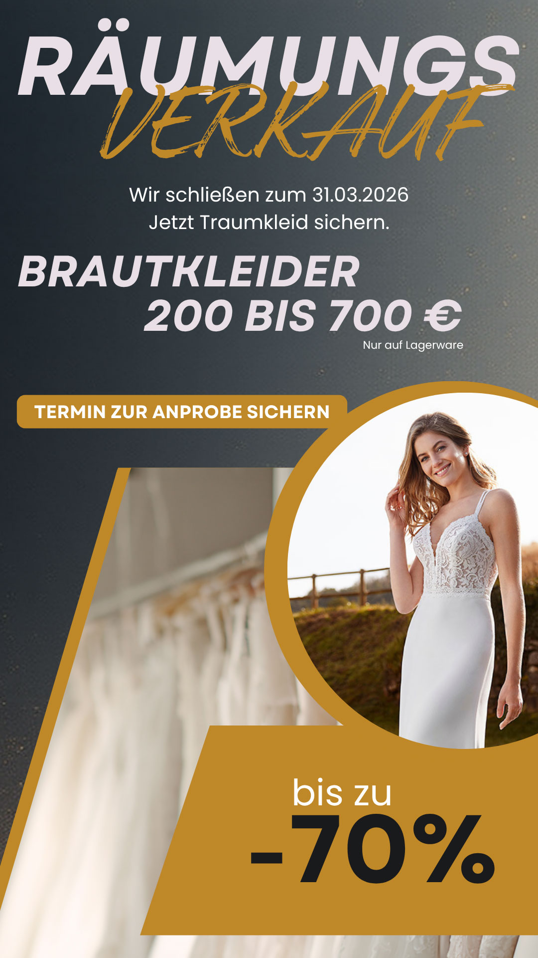 Räumungsverkauf Brautmode bei Dortmund Mobile